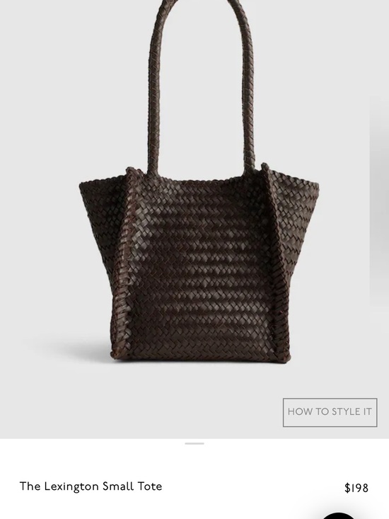 Madewell Handbags - Madewell Lexington Small Tote - Dark Brown Woven Leather